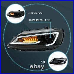 2VLAND LED Headlights For 2011-2018 VW Jetta MK6 TSI/TDI/GLI S, SE, SEL LH+RH