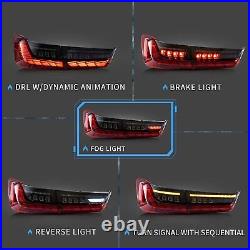 2X LED Tail Lights For 2019-2023 BMW 3 G20 G80 M3 330i 340 Wiping turn indicator