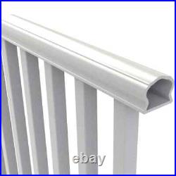 8 ft. X 36 inch White Rail Kit without Brackets Vinyl Colonial Spindles Light