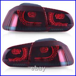 Customized RED SMOKED LED Taillights for 2010-2013 Volkswagen GOLF 6 MK6 GTI