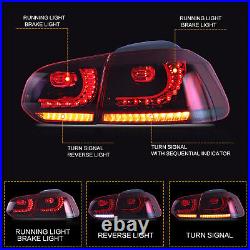 Customized RED SMOKED LED Taillights for 2010-2013 Volkswagen GOLF 6 MK6 GTI