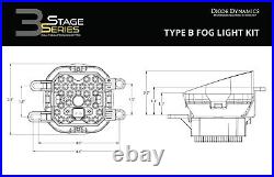 Diode Dynamics SS 3 SAE Sport Type B Fog Light Kit For 12-23 Toyota Tacoma