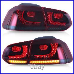 Fiber Optic RED SMOKE LED Taillights for 10-13 VW GOLF 6 MK6 GTI 12-13 Golf R