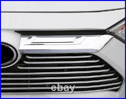 Fit For Toyota RAV4 2019-2021 Chrome Silver Front Grille Grill Strip Cover Trim