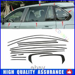 Fit For Toyota RAV4 2019-2023 Black Steel Window Sill Molding Strip Stiker Trim