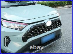 Fit For Toyota RAV4 2019-2023 Carbon Fiber Front Bumper Center Grille Mess Strip