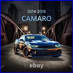 For 2014 2015 Chevy Camaro Headlights Colors Change RGB&DRL Lamps+D2H Bulbs Set