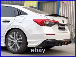 For Honda Civic Sedan 11TH 2022-2023 No Holes Black Bumper Lip Rear Diffuser 1Pc