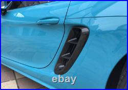 For Porsche 718 2016-2021 Dry Carbon Fiber Air Flow Vent Side Decoration Trim 2X