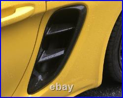For Porsche 718 2016-2021 Dry Carbon Fiber Air Flow Vent Side Decoration Trim 2X