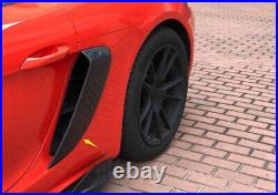 For Porsche 718 2016-2021 Dry Carbon Fiber Air Flow Vent Side Decoration Trim 2