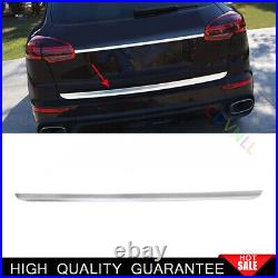For Porsche Cayenne 15-2017 Silver Steel Rear Door Trunk Lid Tailgate Strip Trim
