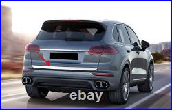 For Porsche Cayenne 15-2017 Silver Steel Rear Door Trunk Lid Tailgate Strip Trim