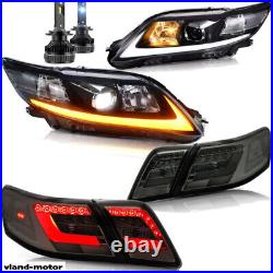 For Toyota Camry 2010-2011 VLAND Headlights withDRL + Rear Tail Lights + LED bulb