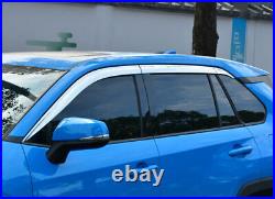 For Toyota RAV4 2019-2023 Chrome Silver Window Visor Rain Wind Deflector Trim 4X