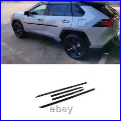 For Toyota RAV4 2019-23 Black Steel Side Door Body Molding Bump Guard Edge Trim