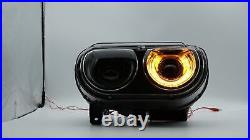 LED Headlights with DRL Sequential Turn Sig. + D2H LED Bulbs for 08-14 Challenger