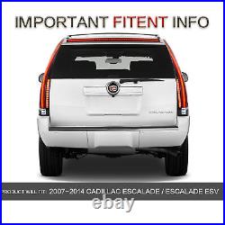 LED Tail Lights For Cadillac Escalade 2007-2014 Rear Lamps 2016 Version LH+RH