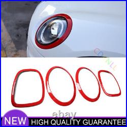 L&R Front Headlight Light Guard Cover Fit For Mini Cooper F56 14-2021 Bright Red