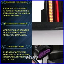 Pair LED Smoked Tail Lights For 07-14 GMC Yukon Chevy Tahoe Chevrolet Suburban