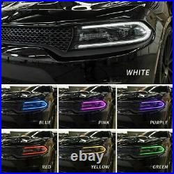 Projector Headlights RGB Color Change Lamps For 2015-2023 Dodge Charger SXT New