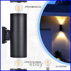 Rosykite Up Dawn Outdoor Lights Exterior Wall Light Fixture Cylinder 3000K, M