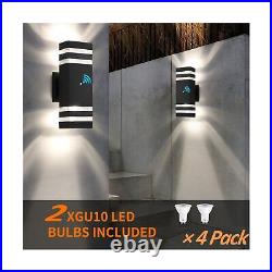 Tewei 4 Pack Dusk to Dawn Outdoor Wall Lights Modern Exterior Light Fixture