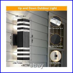 Tewei 4 Pack Outdoor Wall Lights, Modern Exterior Light Fixture Wall Mount Bl