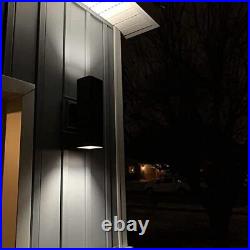 Up and Down Lights Outdoor Wall Light Dusk to Dawn, Exterior Black (2 PACK)
