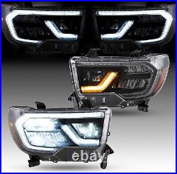 VLAND Headlights For 07-13 Toyota Tundra &08-20 Sequoia Front Lamps WithSequential