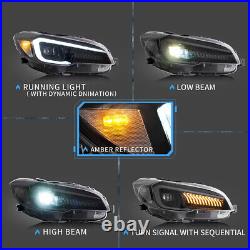 VLAND Headlights+LED Tail Lights Kits For Subaru WRX 2015-2021 STI withSequential