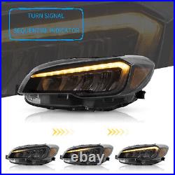 VLAND Headlights+LED Tail Lights Set Kits For 2015-2021 Subaru WRX 2015-2017 STI