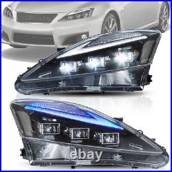 VLAND Headlights Projector LED DRL For 2006-2013 Lexus IS250 IS350 ISF withStartup