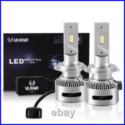 VLAND LED DRL Headlights+2 Pair H7 LED Bulbs for 2010-2014 Volkswagen Golf MK6