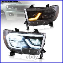VLAND LED Headlights For 2007-2013 Toyota Tundra 2008-2020 Sequoia Sequent lamp