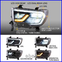 VLAND LED Headlights For 2007-2013 Toyota Tundra 2008-2020 Sequoia Sequent lamp