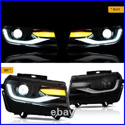 VLAND LED Headlights For Chevrolet Camaro 2014 2015 with DRL Sequential Blinker