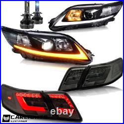 VLAND LED Headlights withDRL +Rear Tail Lights Set Kits For Toyota Camry 2010-2011