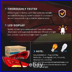 VLAND LED Projector Headlights+LED Tail Lights Set For Hyundai Sonata 2011-2014