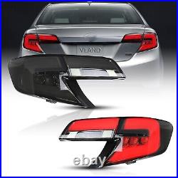 VLAND LED Tail Lights Fit For 2012 2013 2014 Toyota Camry Smoke Rear Brake Lamps