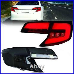 VLAND LED Tail Lights Fit For 2012 2013 2014 Toyota Camry Smoke Rear Brake Lamps