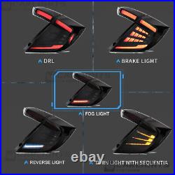 VLAND LED Tail Lights For Honda Civic Hatchback LX Sport EX 2016-2021 Dynamic
