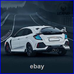VLAND Led RGB Tail Lights For Honda Civic Hatchback/Type R 2016-21 with Animation