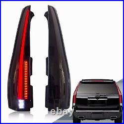 VLAND Pair SMOKED LED Tail Lights For 2007-2014 Cadillac Escalade / Escalade ESV