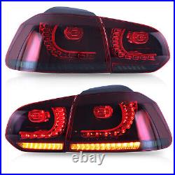VLAND Smoked LED Taillights For 2008-2013 VW GOLF 6 MK6 GTI withSequential Turn
