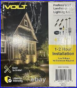 VOLT Professional Landscape Lighting Kit, 4 Spot Lights, 2 Path Lights, 2 Hubs